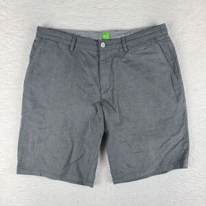 Boss Hugo Boss Shorts Mens 34 Black Gray 10" Inseam Clyde Chino Regular Fit